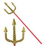 Djävul Treudd Guld/Röd