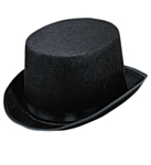 Stor Svart Hög Hatt