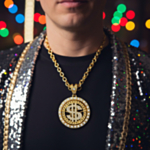 Dollar Halsband Guld