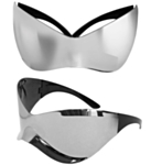 Oversize Spegelglasögon Silver
