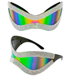 Galaxy Glitterglasögon Lila