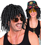 Reggae Dreadlock Peruk Svart