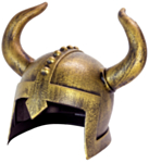 Vikingahjälm Horn Brons/Guld