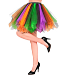 Tutu Kjol Lila/Orange/Grön