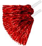 Metalliska Cheerleader Pom Poms Röd