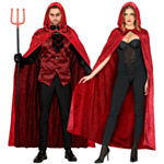 Sammet Vampyrcape Vinröd