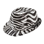 Zebrarandig Fedora Silver