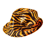 Tigerrandig Fedora Orange