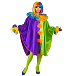 Clown Poncho Maskeraddräkt