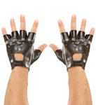 Läderlook Fingerlösa Handskar