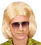 Blond 70-tal Peruk & Skägg