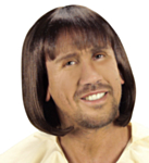 Medeltida Peruk Brun