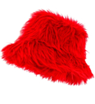 Plysch Bucket Hat Röd