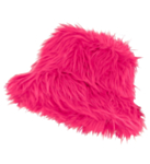 Plysch Bucket Hat Neonrosa