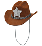 Mini Cowboyhatt Brun