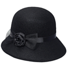 Flapper 20-talshatt Svart