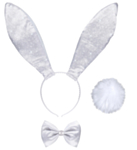 Glitter Bunny Set Vitt