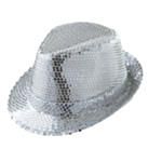 Silver Paljett Fedora