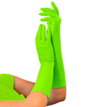 Långa Handskar Neongröna