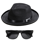 Blues Hatt & Solglasögon