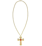 Guldigt kors halsband