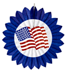 USA Solfjäder Blå