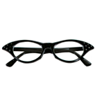 Cateye 50-tal Glasögon Svarta