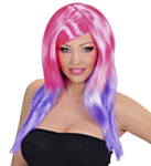 Sockervadd Ombre Peruk Rosa/Lila