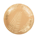 Palmblad Papperstallrikar Kraft/Guld
