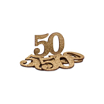 50 År Bordskonfetti Guld