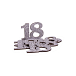 18 År Bordskonfetti Silver