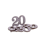 20 År Bordskonfetti Silver
