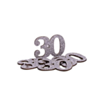 30 År Bordskonfetti Silver