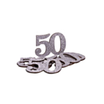 50 År Bordskonfetti Silver