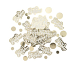 Happy Birthday Bordskonfetti Guld/Vit