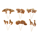 Safari Tårtdekorationer Mocka/Guld