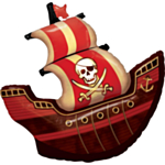 Piratskepp Folieballong