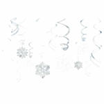 Snöflinga Swirls Silver/Vit