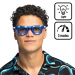 LED Partyglasögon Blinkande Blå