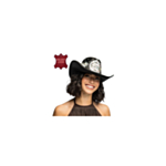 Hatt Cowboy Kristall Svart