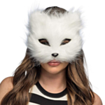 Katt Halvmask Vit