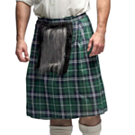 Skotsk Tartan Kilt Grön
