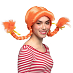 Flätad Peruk Orange