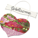 Welcome Hjärta Träskylt