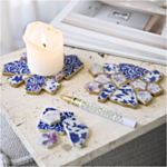 Kintsugi DIY Blå/Guld/Vit