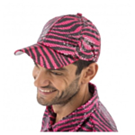 Glitter Tigertryck Keps Rosa