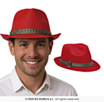 Röd gangsterhatt