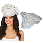 Bride Glittrig Kaptenshatt Silver