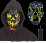 Svart leende mask med ljus