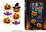 Halloween Pumpa Fönsterdekorationer i Gel